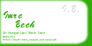 imre bech business card